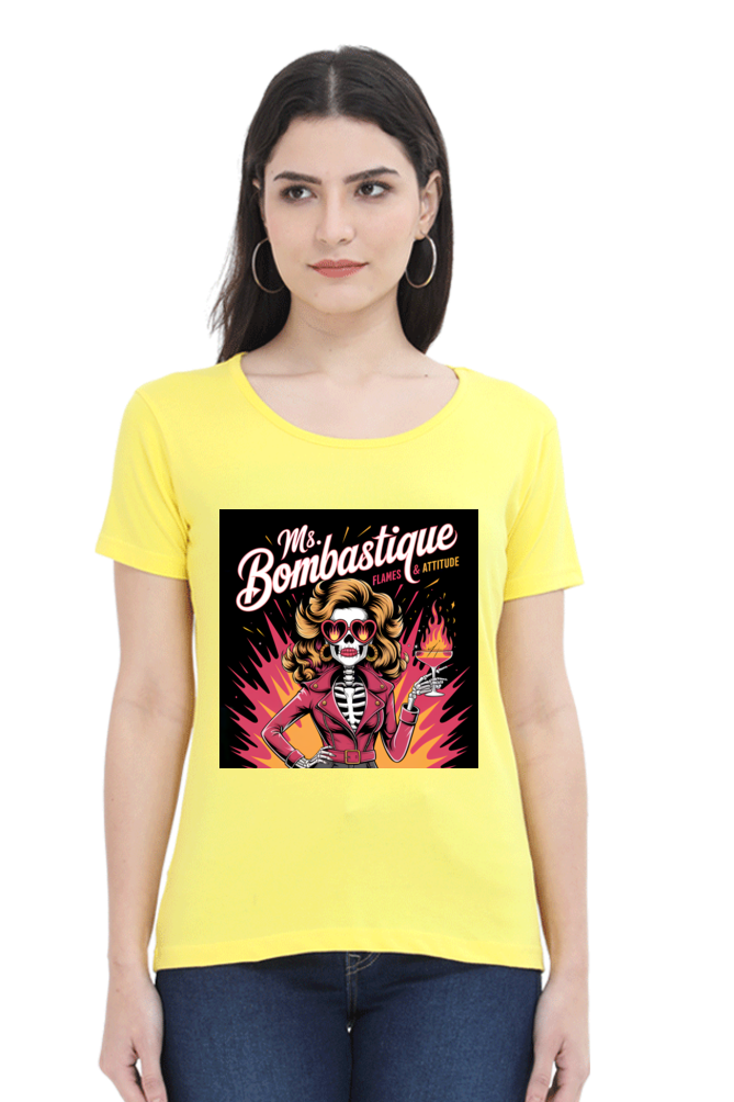 Ms. Bombastique" T-Shirt – Flames & Attitude - Image 6