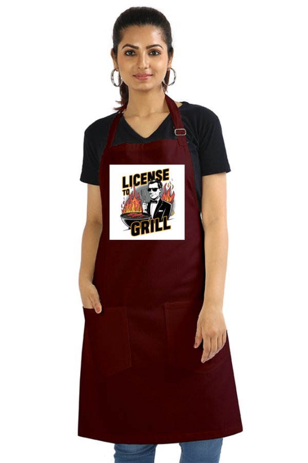 License to Grill Apron – For the Grill Masters & BBQ Agents - Image 2
