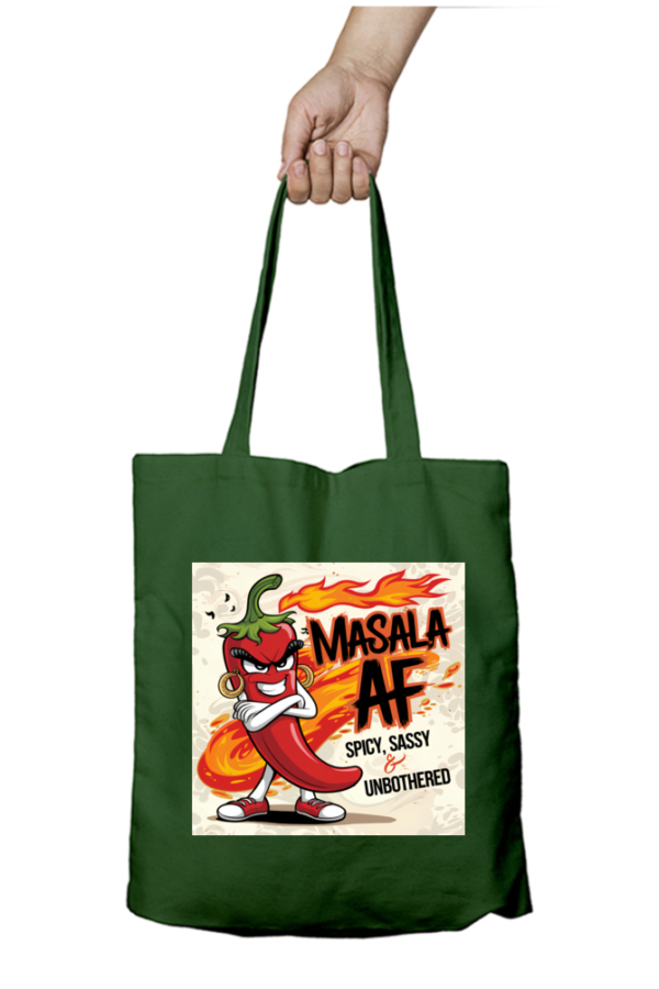 Masala AF Tote Bag – Spicy, Sassy & Unbothered Carry Bag - Image 2