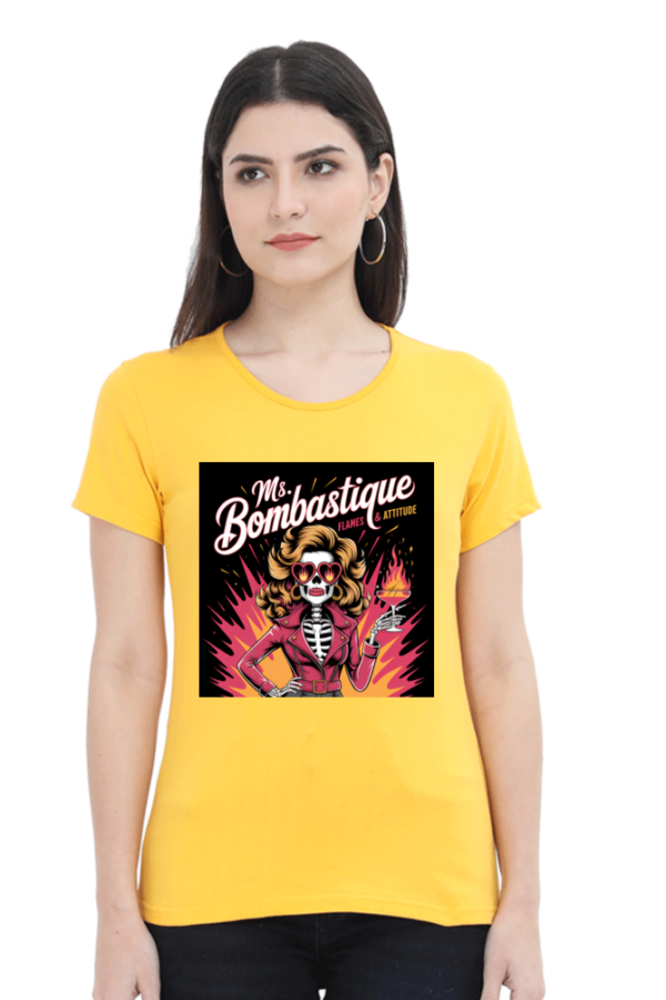 Ms. Bombastique" T-Shirt – Flames & Attitude - Image 4