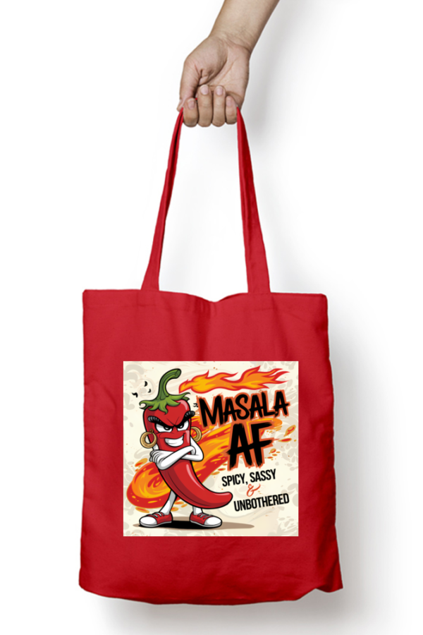 Masala AF Tote Bag – Spicy, Sassy & Unbothered Carry Bag