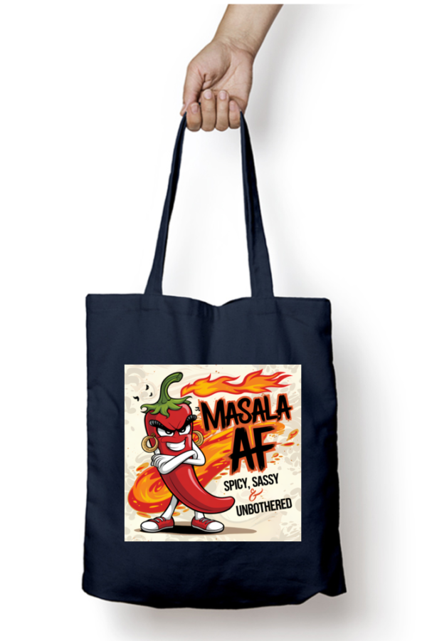 Masala AF Tote Bag – Spicy, Sassy & Unbothered Carry Bag - Image 3