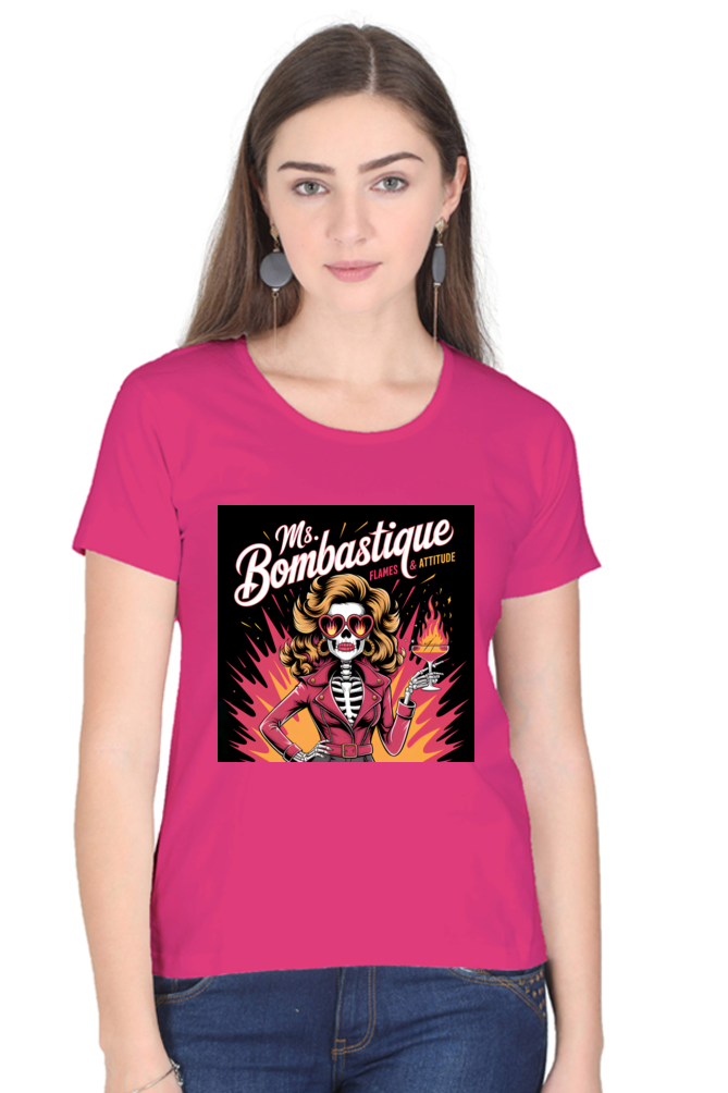 Ms. Bombastique" T-Shirt – Flames & Attitude - Image 7