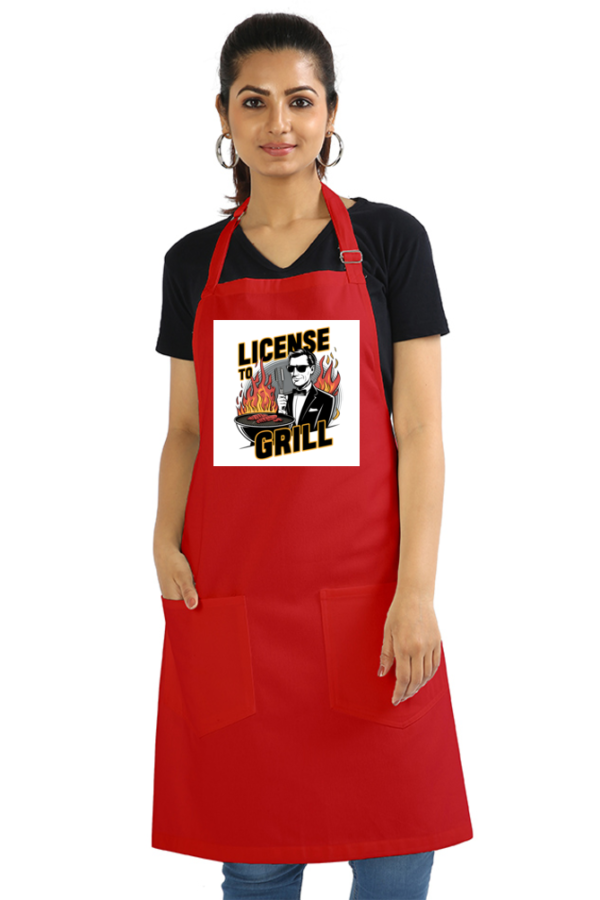 License to Grill Apron – For the Grill Masters & BBQ Agents - Image 3
