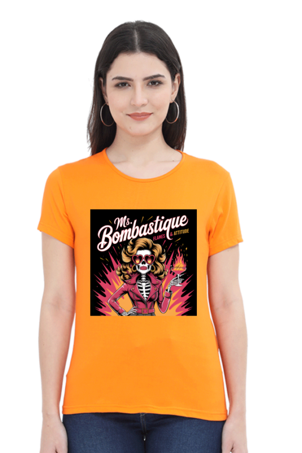 Ms. Bombastique" T-Shirt – Flames & Attitude - Image 5