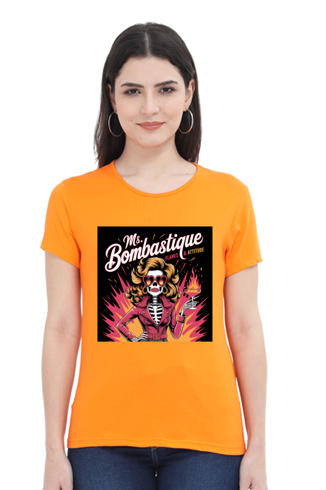 Ms. Bombastique" T-Shirt – Flames & Attitude - Image 5