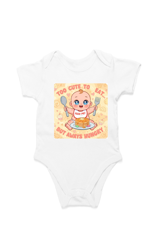 Too Cute to Eat But Always Hungry Baby Onesie - Image 5