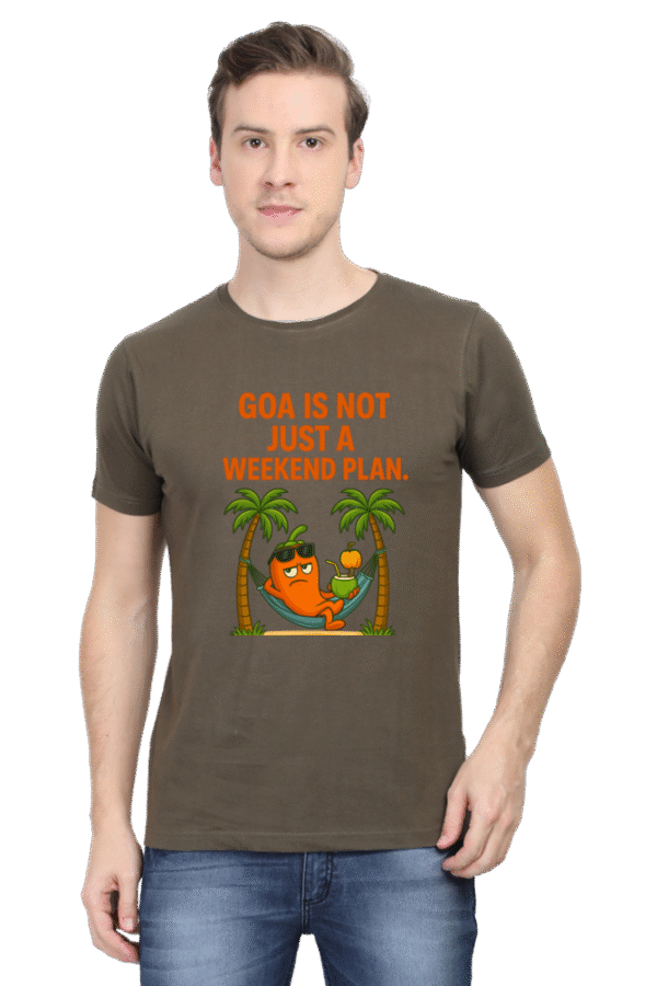 Goa Is Not Just a Weekend Plan Pedro T-Shirt | Bombastique Susegad Statement Tee - Image 3