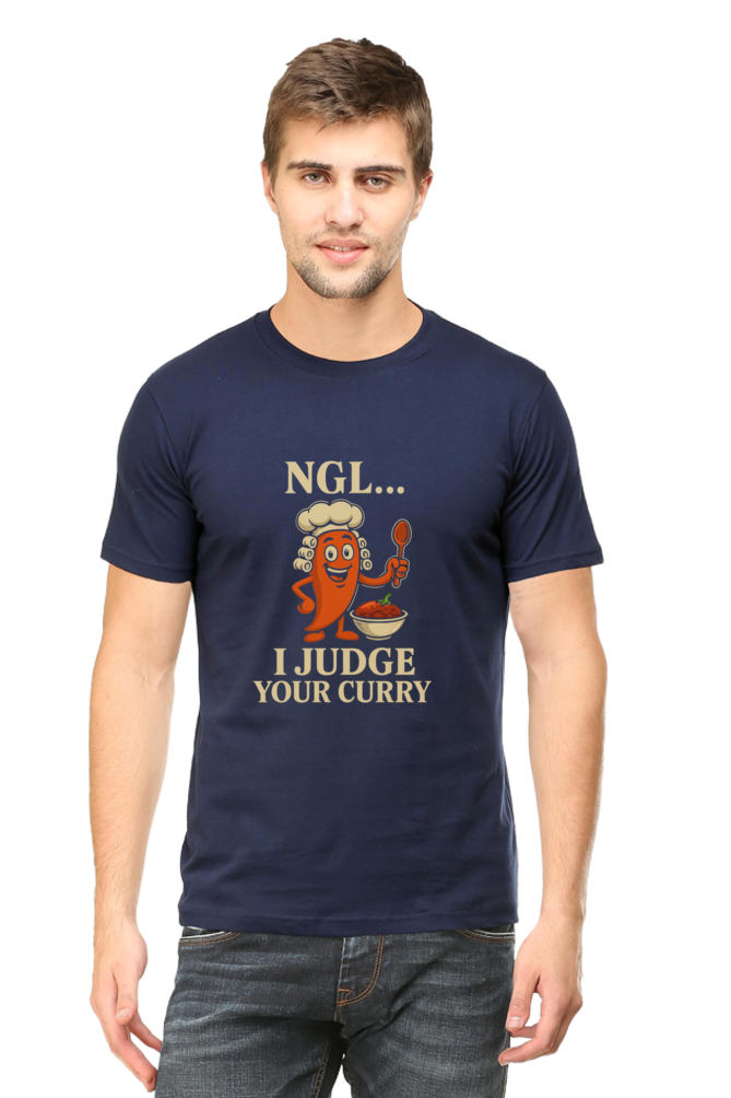 NGL I Judge Your Curry Pedro T-Shirt | Bombastique Foodie Roast Tee - Image 8