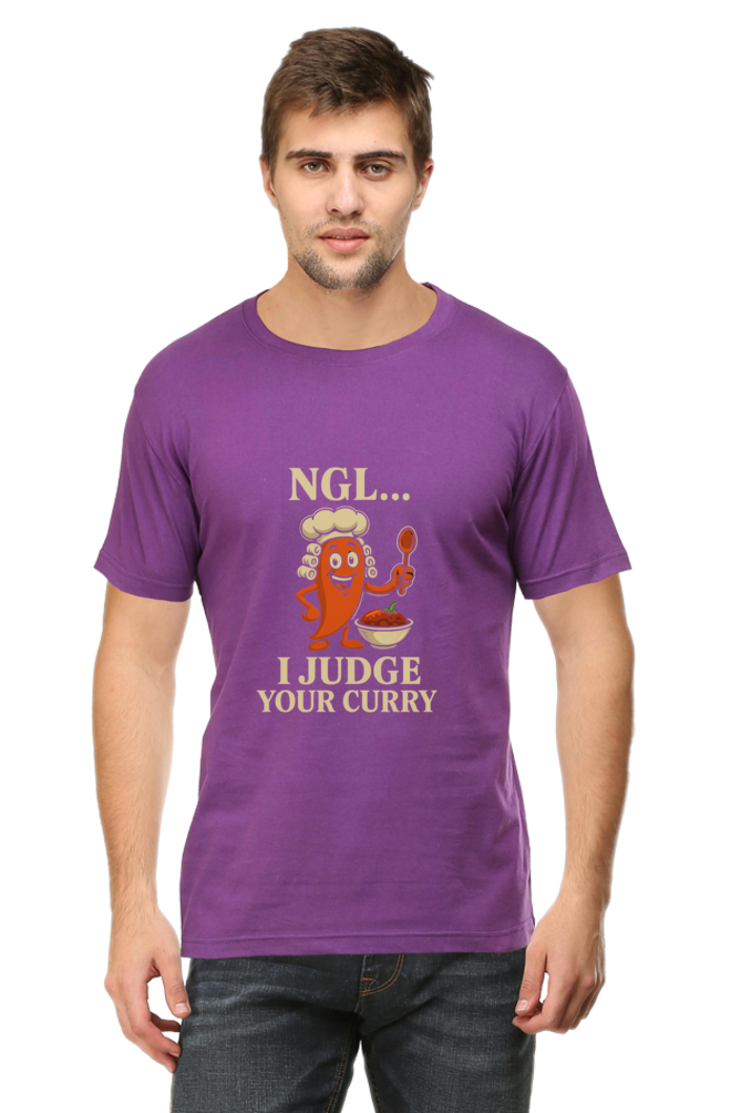 NGL I Judge Your Curry Pedro T-Shirt | Bombastique Foodie Roast Tee - Image 4