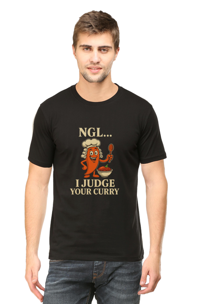 NGL I Judge Your Curry Pedro T-Shirt | Bombastique Foodie Roast Tee - Image 9